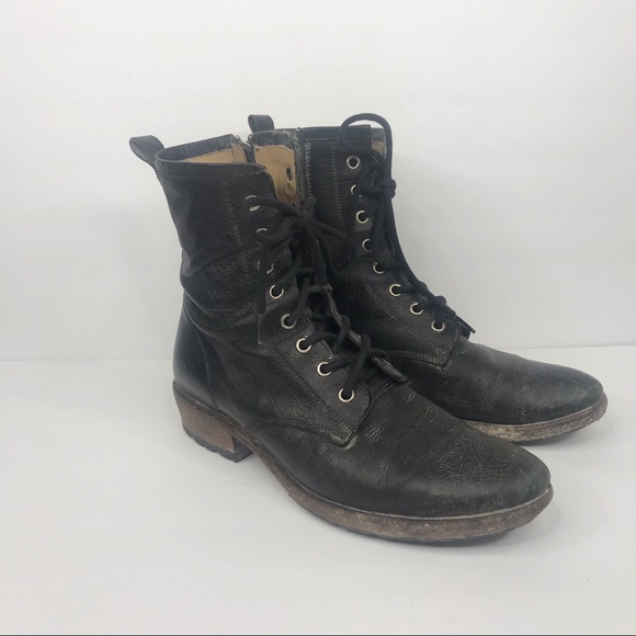 Frye Shoes - Frye Carson Lug lace up boot black distressed 8